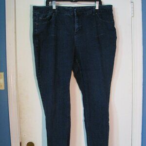 ANA Jeans A New Aproach Plus Size 20W Skinny Dark Blue Denim Jean